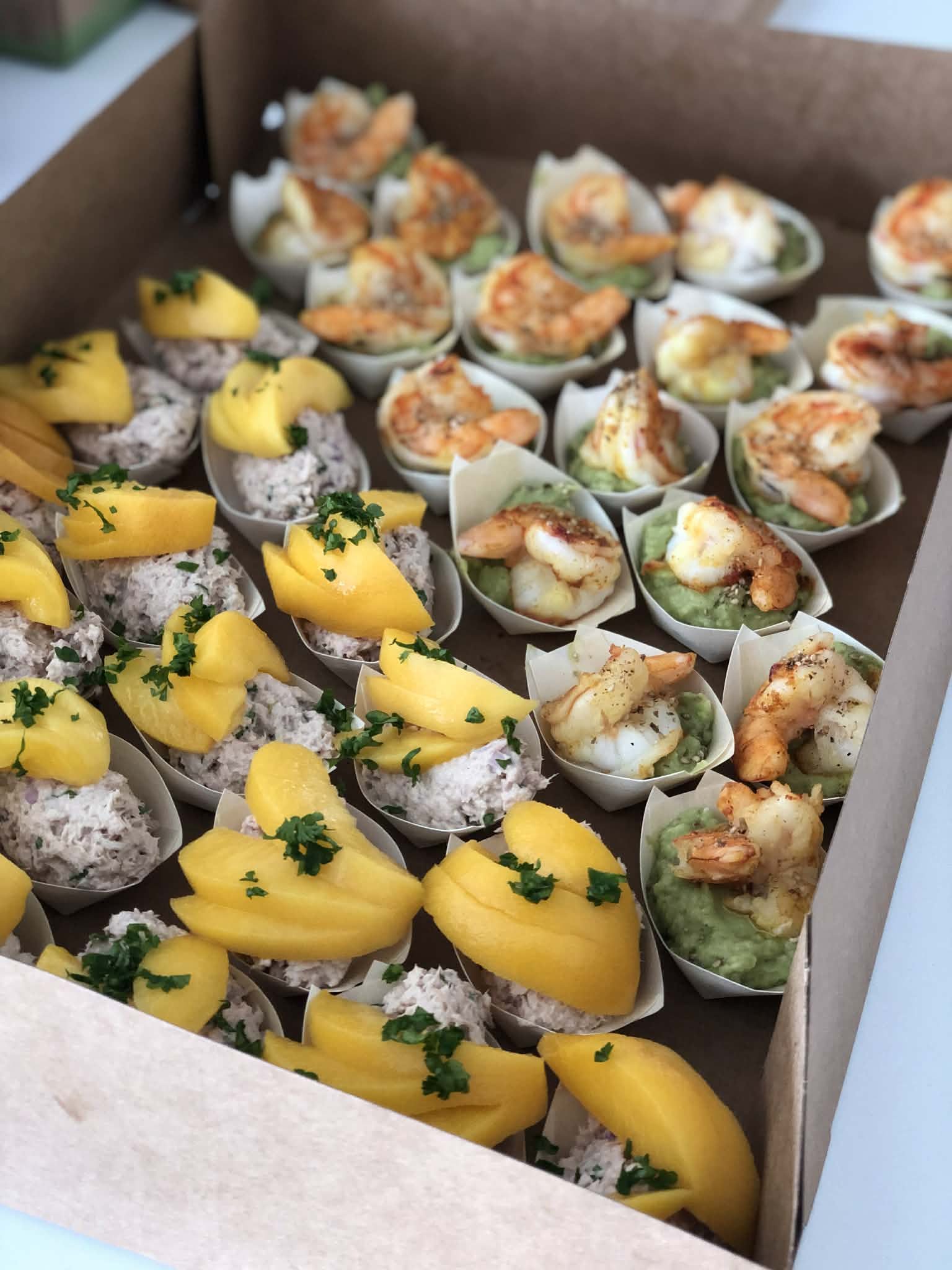 Mignardises crevettes mangue